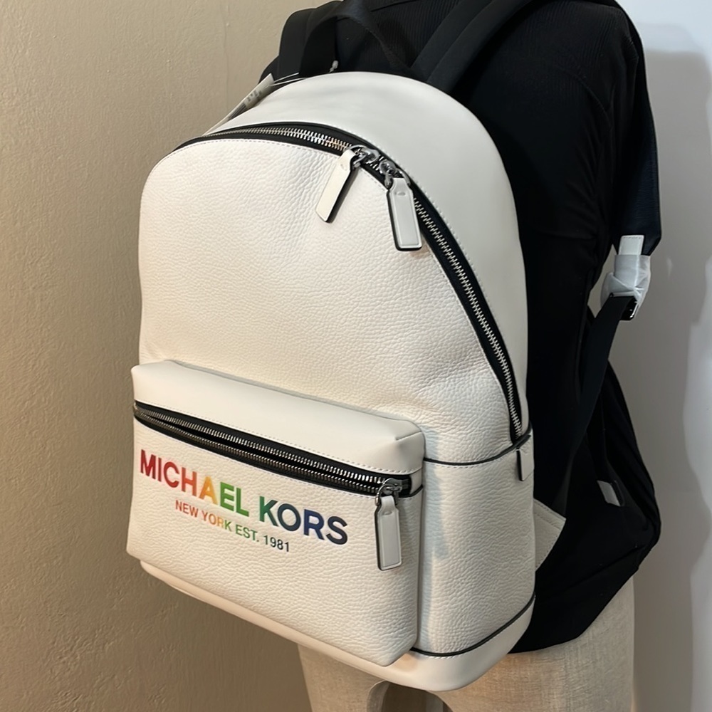 MICHAEL KORS 🌈 MENS Cooper pebble leather Backpack - Picture 2 of 9
